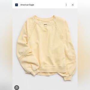 Aerie Hey Crochet Sweatshirt